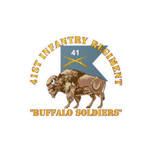 Load image into Gallery viewer, Kiss-Cut Vinyl Decals - Army - 41st Infantry Regiment - Buffalo Soldiers w 41st Inf Guidon X 300