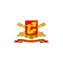 Load image into Gallery viewer, Kiss-Cut Vinyl Decals - Army - 40th Field Artillery w Br - Ribbon