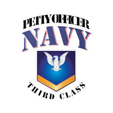 Load image into Gallery viewer, Kiss-Cut Vinyl Decals - NAVY - Rank - E4 - PO3 - Gold w White X 300