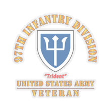Load image into Gallery viewer, Kiss-Cut Stickers - Army - SSI - 97th Infantry Division - Trident - US Army Veteran X 300