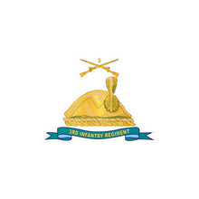 Load image into Gallery viewer, Kiss-Cut Vinyl Decals - Army - 3rd Infantry Regiment - Gold - w Br - Ribbon