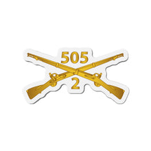 Load image into Gallery viewer, Die-Cut Magnets - Army - 2nd Bn, 505th Infantry Regiment Branch wo Txt X 300