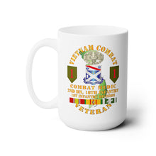 Load image into Gallery viewer, White Mug 15oz - Combat Medic - 2nd Bn 18th Inf 1st Inf Div SSI