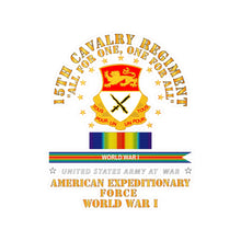 Load image into Gallery viewer, Kiss-Cut Vinyl Decals - Army - 15th Cavalry Regiment - All for One - AEF w SVC WWI