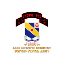 Load image into Gallery viewer, Kiss-Cut Vinyl Decals - Army - C Co 52nd Infantry - Patrol Dog (Highlight) - Ready Rifles