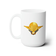 Load image into Gallery viewer, White Ceramic Mug 15oz - France - Airborne - Commando Parachute Group wo Txt
