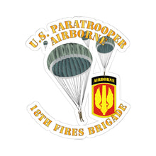 Load image into Gallery viewer, Kiss - Cut Stickers - Army - US Paratrooper - 18th Fires Brigade