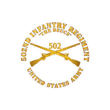 Load image into Gallery viewer, Kiss-Cut Vinyl Decals - Army - 502nd Infantry Regt - DUI wo txt