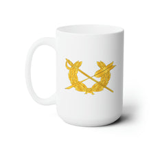 Load image into Gallery viewer, White Ceramic Mug 15oz - Army - JAG Branch wo Text