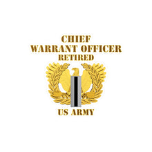 Load image into Gallery viewer, Kiss-Cut Vinyl Decals - Army - Emblem - Warrant Officer 5 - CW5 w Eagle - US Army - Retired - Flat X 300 - Hat