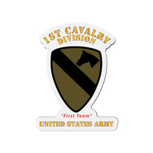 Load image into Gallery viewer, Die-Cut Magnets - Army - SSI - 1st Cavalry Division - Subdued - First Team - US Army X 300