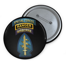 Load image into Gallery viewer, Custom Pin Buttons - SOF - Special Forces - Ranger -SSI V1
