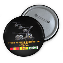 Load image into Gallery viewer, Custom Pin Buttons - 176th Assault Helicopter Co w SVC