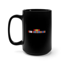 Load image into Gallery viewer, Black Mug 15oz - Operation New Dawn Service Ribbon Bar w GWT wo Txt X 300