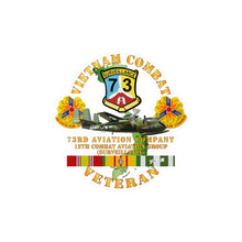 Load image into Gallery viewer, Kiss-Cut Vinyl Decals - Army - Vietnam Combat Vet - 73rd Aviation Company - 12th Combat Aviation Group - VN SVC