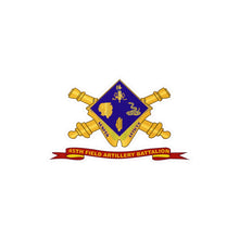 Load image into Gallery viewer, Kiss-Cut Vinyl Decals - Army - 45th Field Artillery Battalion w Br - Ribbon