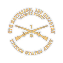 Load image into Gallery viewer, Kiss-Cut Stickers - Army - 6th Battalion, 1st Infantry Regiment Branch - Always First - US Army