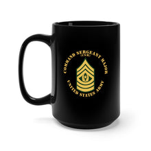 Load image into Gallery viewer, Black Mug 15oz - Army - Command Sergeant Major - CSM - Flat