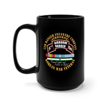 Load image into Gallery viewer, Black Mug 15oz - 5th Ranger Infantry Company - Airborne - Korea w SVC Ribbons X 300