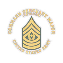 Load image into Gallery viewer, Kiss-Cut Stickers - Army - Command Sergeant Major - CSM - Veteran - Flat X 300