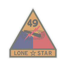 Load image into Gallery viewer, Kiss-Cut Stickers - SSI - 49th Armored Division w Name Tape X 300