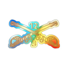 Load image into Gallery viewer, Holographic Die-cut Stickers - 3rd Squadron - 12th Cavalry Branch wo Txt