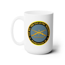 Load image into Gallery viewer, White Ceramic Mug 15oz - Army - 1st Bn 3rd Infantry Regiment - Washington DC - The Old Guard w Inf Branch
