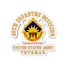 Load image into Gallery viewer, Die-Cut Magnets - Army - DUI - 40th Infantry Division - Sunburst Division - US Army Veteran X 300