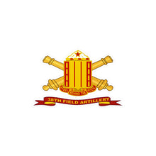 Load image into Gallery viewer, Kiss-Cut Vinyl Decals - Army - 38th Field Artillery w Br - Ribbon