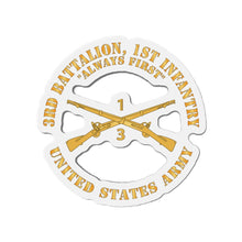 Load image into Gallery viewer, Die-Cut Magnets -SSI -Army - 3rd Battalion, 1st Infantry Regiment Branch - Always First - US Army X 300