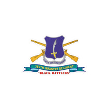 Load image into Gallery viewer, Kiss-Cut Vinyl Decals - Army - 369th Infantry Regiment - First Draw - Black Rattlers w Br - Ribbon