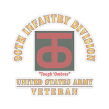 Load image into Gallery viewer, Kiss-Cut Stickers - Army - SSI - 90th Infantry Division - Tough 'Ombres - US Army Veteran X 300