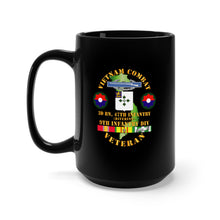 Load image into Gallery viewer, Black Mug 15oz - Army - Vietnam Combat Infantry Veteran w 3rd Bn 47th Inf (Riverine) - 9th ID SSI
