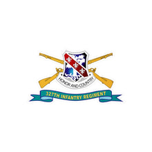 Load image into Gallery viewer, Kiss-Cut Vinyl Decals - Army - 327th Infantry Regiment - DUI w Br - Ribbon X 300