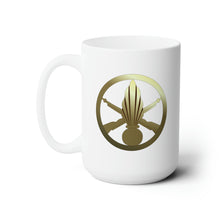 Load image into Gallery viewer, White Ceramic Mug 15oz - France - French Military Infantry Beret Cap Badge wo Txt