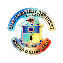 Load image into Gallery viewer, Holographic Die-cut Stickers - 21st Infantry Regt - Gimlet