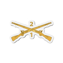 Load image into Gallery viewer, Die-Cut Magnets - Army - 1st Battalion, 2nd Infantry Regiment Branch - wo Txt X 300