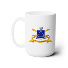 Load image into Gallery viewer, White Mug 15oz - Army - 180th Cavalry Regiment w Br - Ribbon