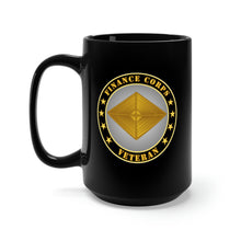 Load image into Gallery viewer, Black Mug 15oz - Army - Finance Corps Veteran