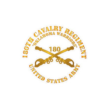 Load image into Gallery viewer, Kiss-Cut Vinyl Decals - Army - 180th Cavalry Regiment Branch - Oklahoma Warriors - US Army X 300