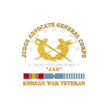 Load image into Gallery viewer, Kiss-Cut Vinyl Decals - Army - JAG Branch w KOREAN SVC