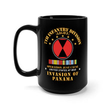 Load image into Gallery viewer, Black Mug 15oz - Just Cause - 7th Infantry Division w Svc Ribbons X 300