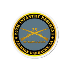 Load image into Gallery viewer, Die-Cut Magnets - 25th Infantry Regiment - Jefferson Barracks, MO - Buffalo Soldiers w Inf Branch