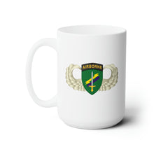 Load image into Gallery viewer, White Ceramic Mug 15oz - Army - USACAPOC Wings