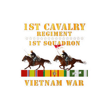 Load image into Gallery viewer, Kiss-Cut Vinyl Decals - Army - 1st Squadron, 1st Cavalry Regiment - Vietnam War wt 2 Cav Riders and VN SVC X300