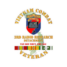 Load image into Gallery viewer, Kiss-Cut Vinyl Decals - Army - Vietnam Combat Vet - 3rd Radio Research Unit (RRU) w VN SVC