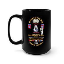 Load image into Gallery viewer, Black Mug 15oz - Army - Afghanistan War Combat Vet w Combat Medic, 3rd Bn 505th PIR - 82nd Airborne - SSI X 300