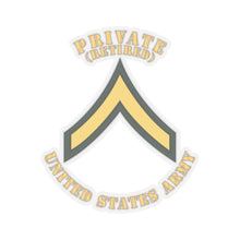 Load image into Gallery viewer, Kiss-Cut Stickers - Army - Private - PV2 - Retired - Flat X 300