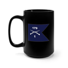 Load image into Gallery viewer, Black Mug 15oz - 1st Battalion, 179th Infantry Regiment - Guidon X 300