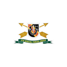 Load image into Gallery viewer, Kiss-Cut Vinyl Decals - Army - 5th Special Forces Group - Vietnam - Flash w Br - Ribbon X 300
